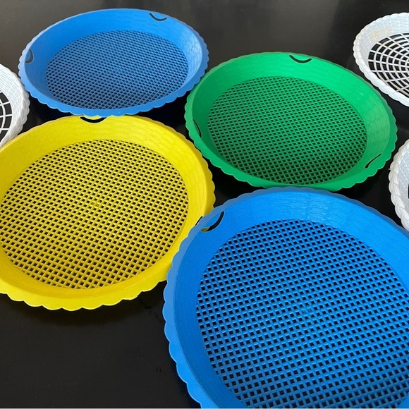 Vintage Reusable Plastic Paper Plate Holders Heavy Duty Picnic Camping Set 8 - Picture 8 of 12